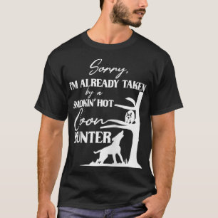 T-shirt Prise Par Fumer Chasseur De Coon Chaud Funny Racco
