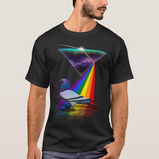 T-shirt Prisme vintage Pigeon (Devant)