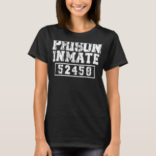 T-shirt Prison pour détenus d'Halloween Hommes Femmes Suit