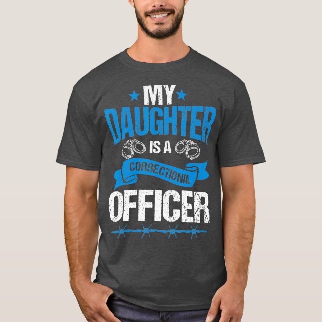 T-shirt Prison pour fille d'un agent correctionnel (Devant)