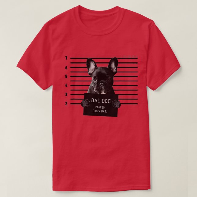 T-shirt Prisonnier de Chien Mauvais de Chien de Chien de F (Design devant)