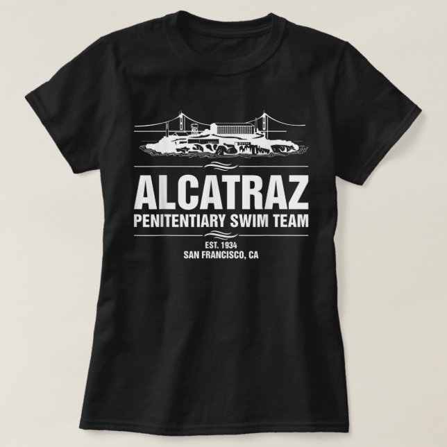 T-shirt Prisonnier du pénitencier d'Alcatraz Swim Teamhirt (Design devant)