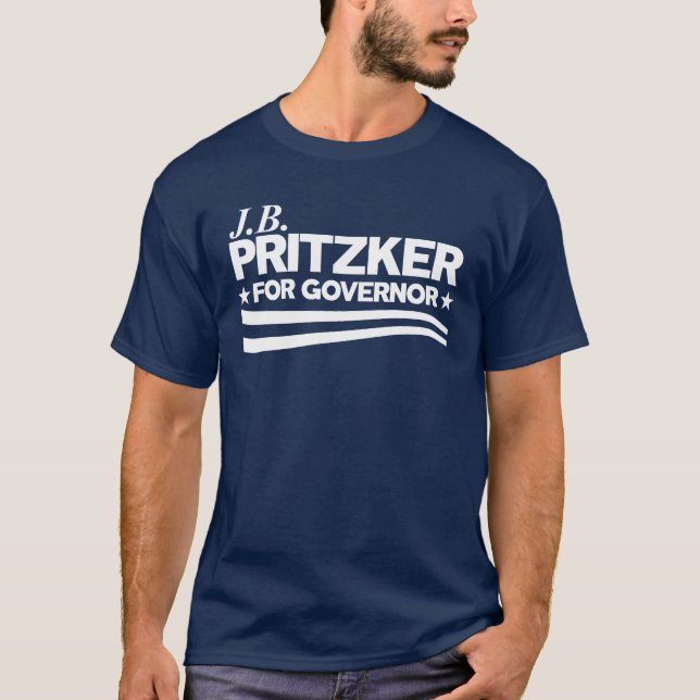 T-shirt PRITZKER - JB Pritzker pour gouverneur (Devant)