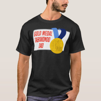 T-shirt Prix de médaille d'or Taekwondo Dad