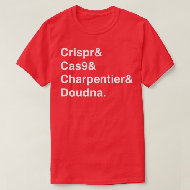 T-shirt Prix Nobel Crispr Cas9 Charpentier Doudna (Design devant)