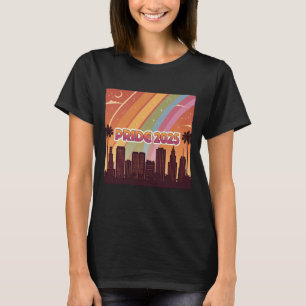 T-shirt Prix Retro City Skyline féminine 2025 Arc-en-ciel