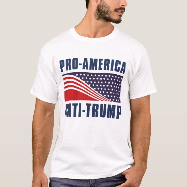 T-shirt Pro-America Anti-Trump (Devant)