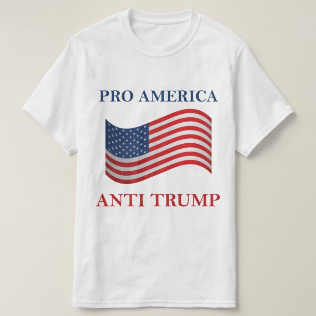 T-shirt Pro America Anti Trump (Design devant)