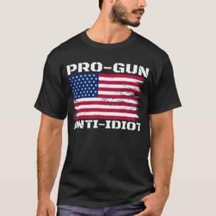 T-shirt Pro-Armes Anti-Idiot
