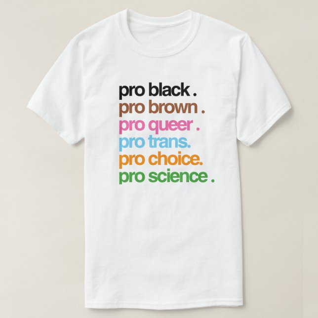 T-shirt Pro Black Pro Brown Pro Queer (Design devant)