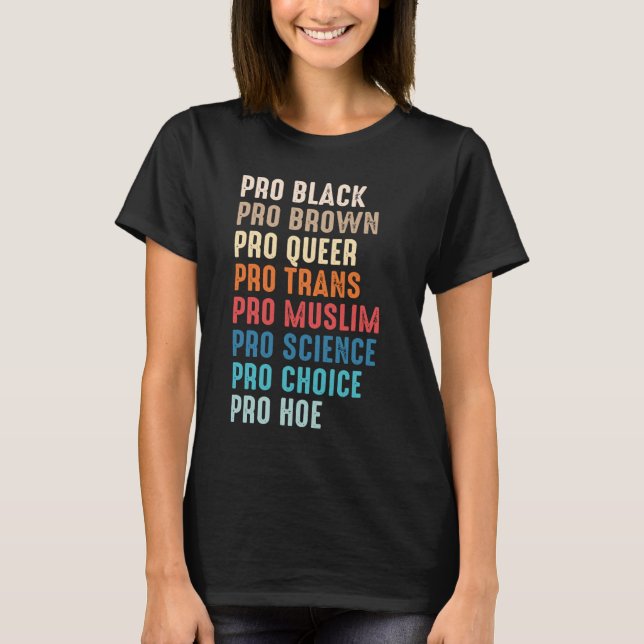 T-shirt Pro Black Pro Brown Pro Queer Pro Trans Pro Musulm (Devant)