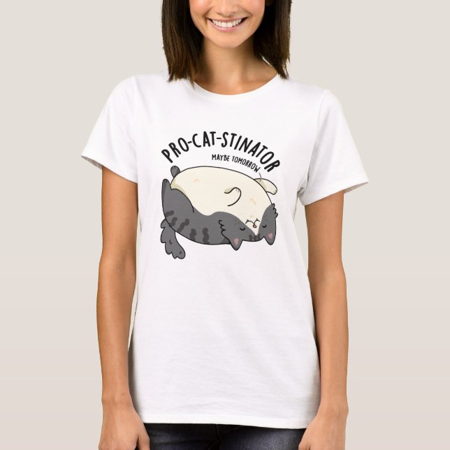 T-shirt Pro-chat-stinator Funny Fat Cat Pun (Devant)
