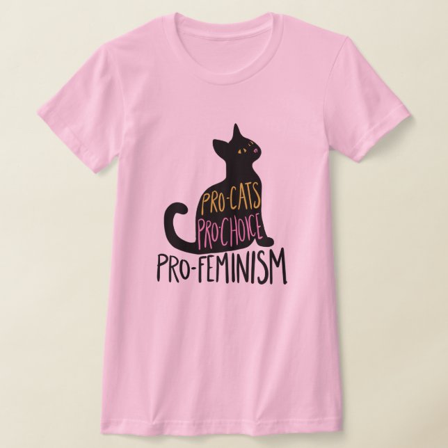 T-shirt Pro-chats Pro-choix pro-féminisme (Poser)