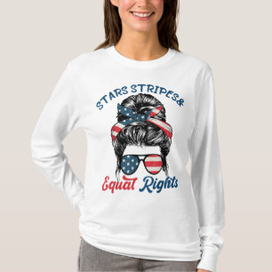 T-shirt Pro Choice Feminist Stars Stripes Equal Rights Mes