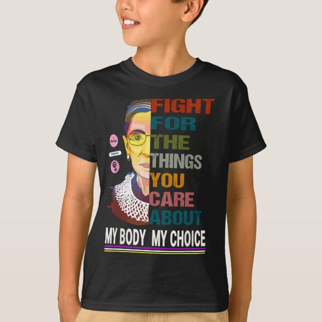 T-shirt Pro Choice Femmes Ruth Bader Ginsburg Manifestatio (Devant)