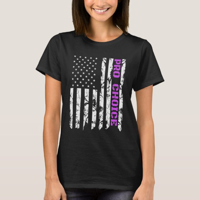 T-shirt Pro Choice, Patriotique Purple American Pro Avorte (Devant)