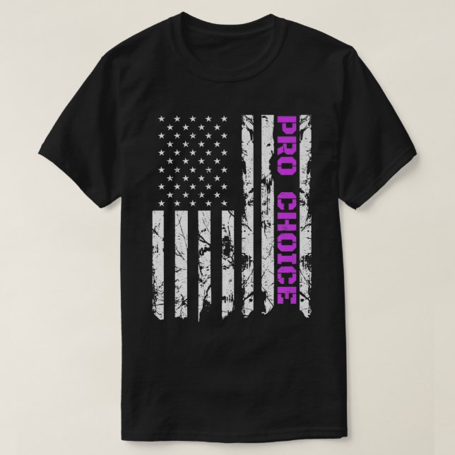 T-shirt Pro Choice, Patriotique Purple American Pro Avorte (Design devant)