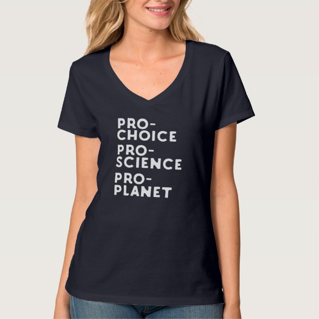 T-shirt Pro Choice Pro Science Pro Planet (Devant)