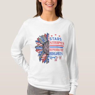 T-shirt Pro Choice Stars Stripes Droits Reproductifs Femme