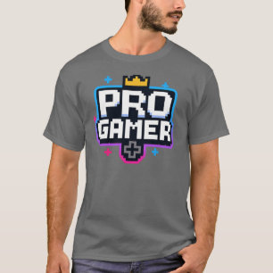 T-shirt PRO GAMER — Insigne Pixel Art 8 bits