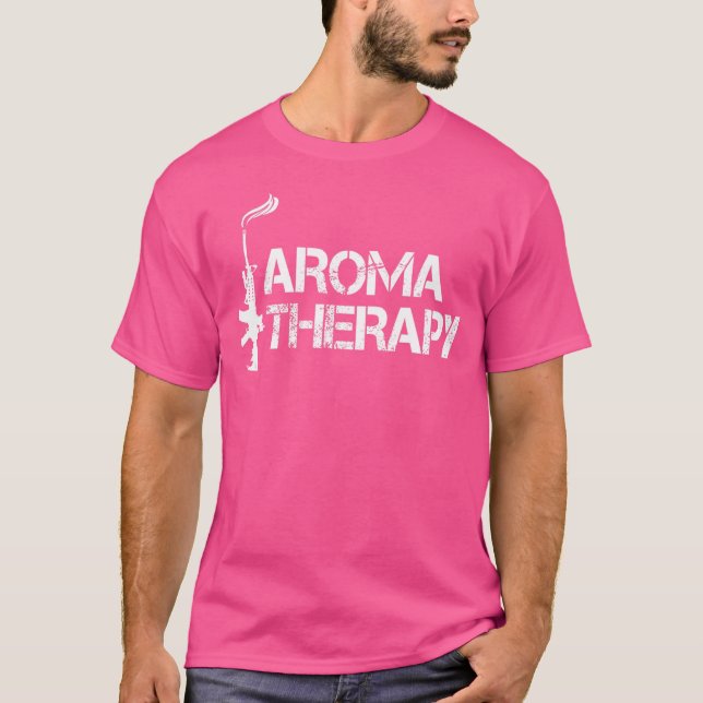 T-shirt Pro-Gun 2E Amendement Ar15 Aroma Therapy (Devant)