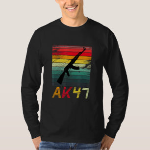 T-shirt Pro Gun 2ème Amendement Ak47 Rifle Retro Vintage S