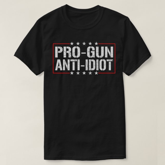 T-shirt Pro Gun Anti Idiot2  (Design devant)