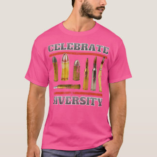 T-shirt Pro Gun Celebrate Diversity Gun Bullets Conseil