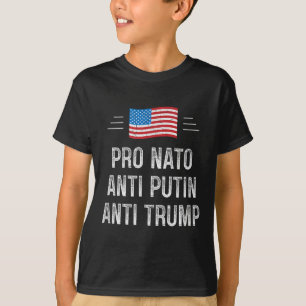 T-shirt Pro Nato - Anti Poutine - Anti Trump - Style Rétro