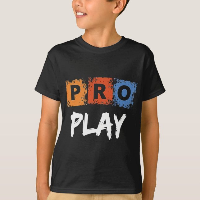 T-shirt Pro Play Gamer Esports Concurrence Conception de J (Devant)