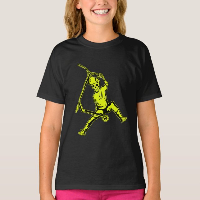 T-shirt Pro Scooter Free Rider Traces (Devant)