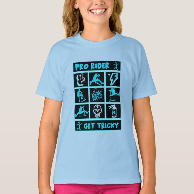 T-shirt Pro Scooter Free Rider Traces (Devant)