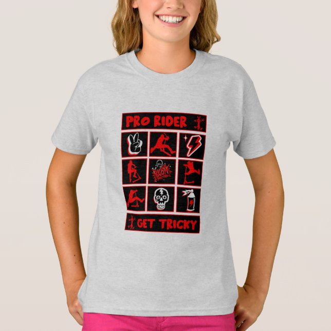 T-shirt Pro Scooter Free Rider Traces (Devant)
