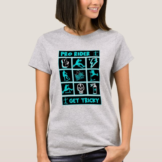 T-shirt Pro Scooter Free Rider Traces (Devant)