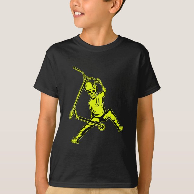 T-shirt Pro Scooter Free Rider Traces (Devant)
