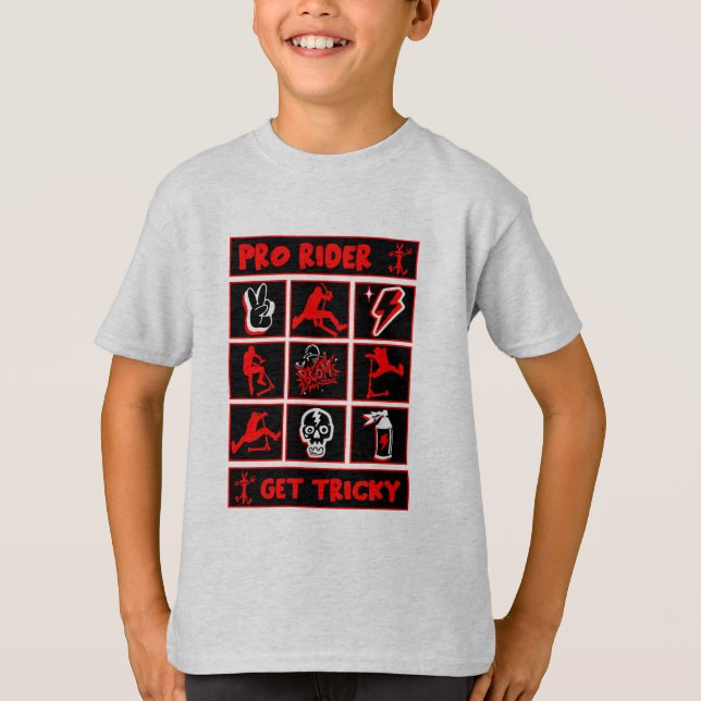 T-shirt Pro Scooter Free Rider Traces (Devant)