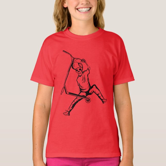 T-shirt Pro Scooter Free Rider Traces (Devant)
