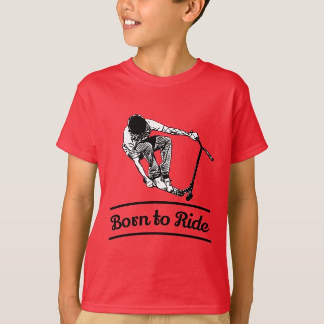 T-Shirt Pro Scooter Free Rider Tricks (Devant)