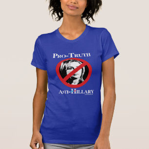 T-shirt Pro-Vérité Anti-Hillary - anti blanc de png de