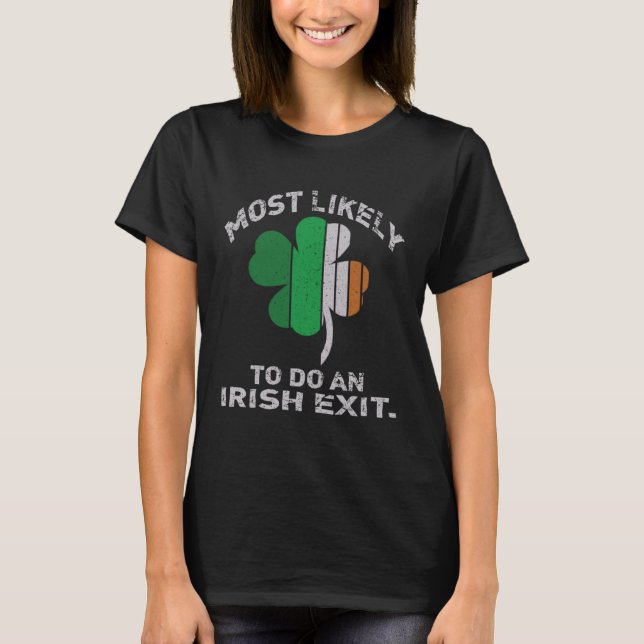 T-shirt Probable De Faire Une Sortie Irlandaise St Patrick (Devant)
