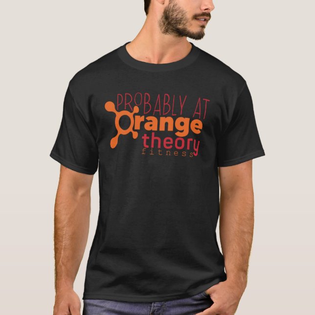 T-shirt Probablement à Orange Théorie Workout Fitness Fitn (Devant)