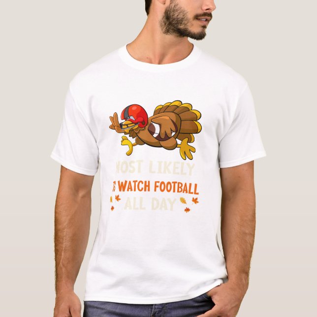 T-shirt Probablement regarder le football tout drôle (Devant)