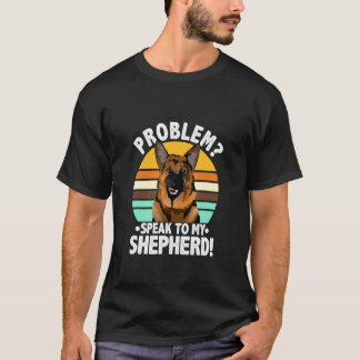 T-shirt Problem German Shepherd Dog Vintage Retro