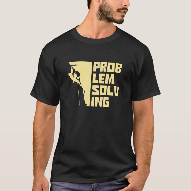 T-shirt Problem Solving Graphic Bouldering Rock Boulder Cl (Devant)