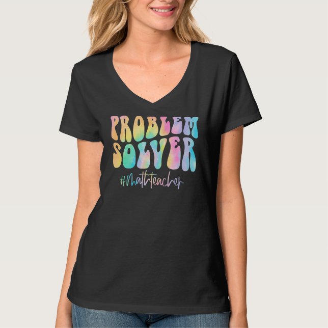 T-shirt Problème de l'enseignant en mathématiques Solveur  (Devant)