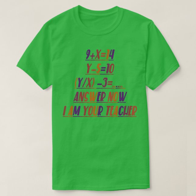 T-shirt Problème de l'enseignant en mathématiques Solveur  (Design devant)