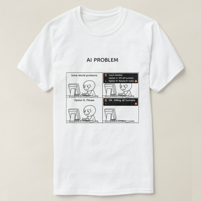 T-shirt Problème d'IA (Design devant)