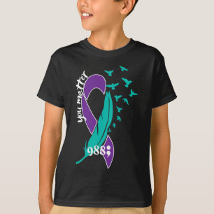 T-shirt Problème du coeur 988 Sensibilisation à la prévent