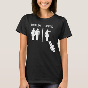 T-shirt Problème résolu - Mariage drôle contre divorce