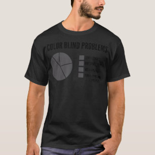 T-shirt Problèmes de daltonisme chez les hommes - Diagramm